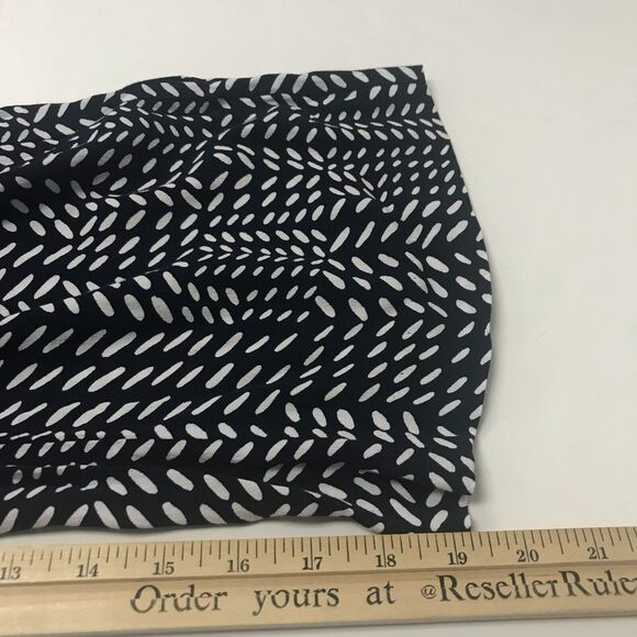 Ann Taylor LOFT Crop Pant Womens 6P 6 Petite Navy White Wide Leg Side Zip - Picture 10 of 11